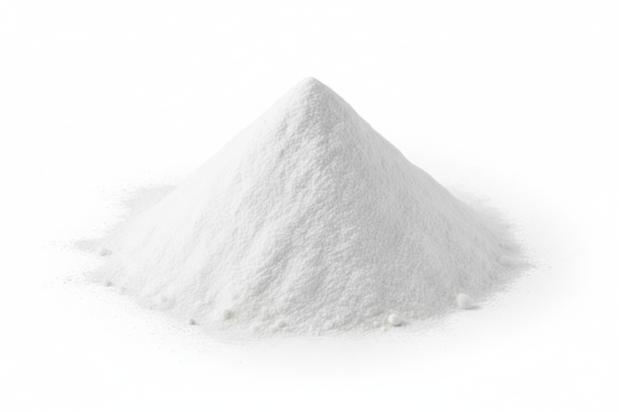 Pile of Collagen powder on a white background, representing the two types of Collagen added to the Move Blend Supplement